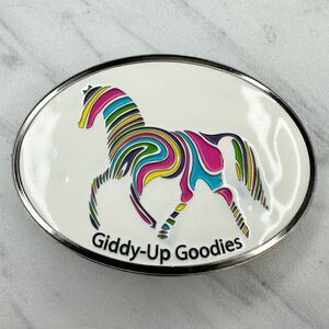 Spec Cast Giddy-Up Goodies Rainbow Horse Equestrian Belt Buckle Collectible ✨